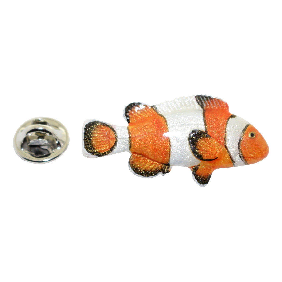 Clownfish Pin ~ Hand Painted ~ Lapel Pin ~ Hand Painted Lapel Pin ~ Sarah's Treats & Treasures